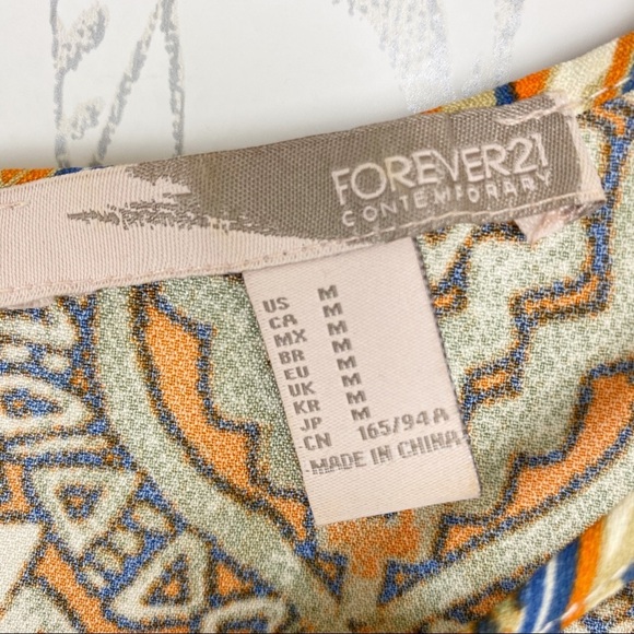 FOREVER-21 Southwest Medallion Print Mini Dress M - Picture 9 of 11